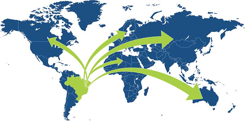 Mapa de atendimento
